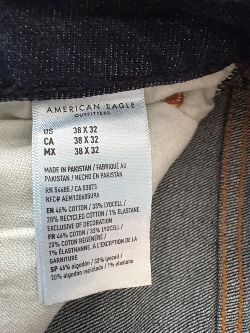 American Eagle Outfitters Men's Dark Blue Bootcut Jeans - Picture 5 of 10